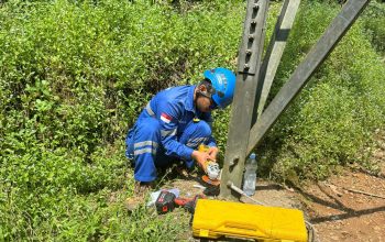 PLN Tuntaskan Perbaikan Titik Sambungan Grounding Kaki Tower 91 Saketi – Rangkas